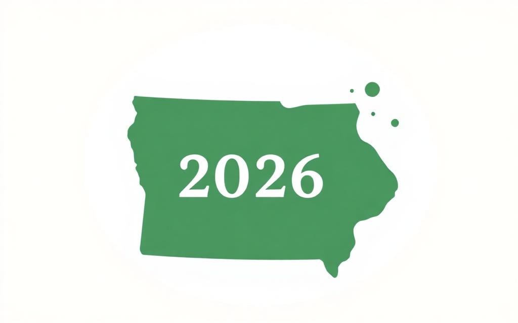Illustration of Iowa highlighting 2026 Medicare changes