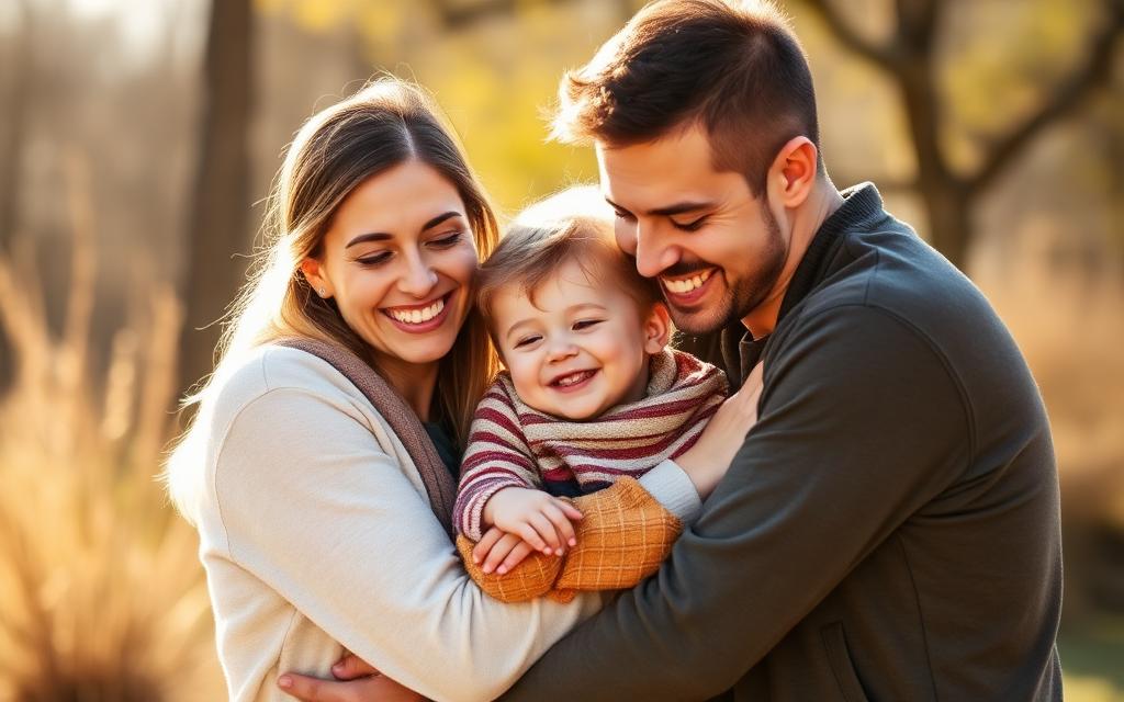 Family reviewing health insurance options